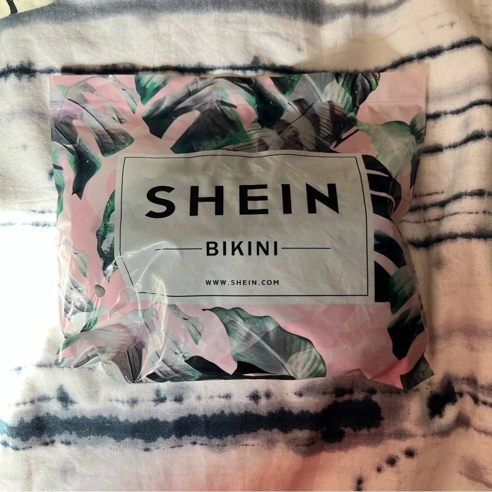 Shein Black Strappy One Piece Bathing Suit